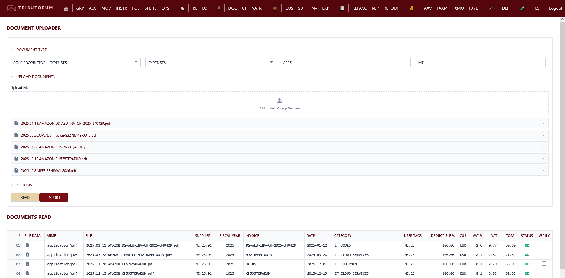 Tax & Wealth Reporting Tool